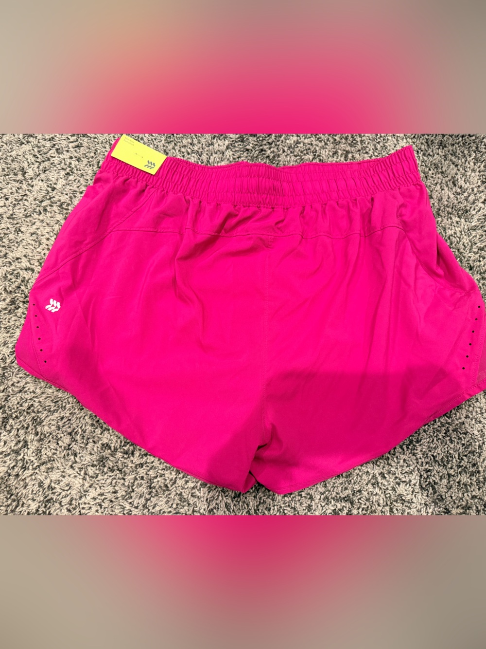 all in motion Bright Hot Pink Women's Athletic Shorts - Picture 2 of 3